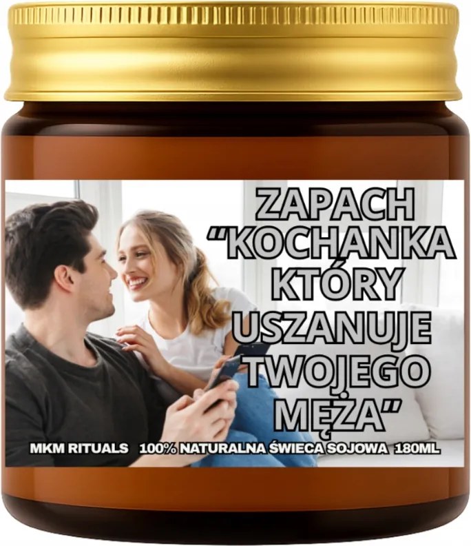 Szója illatgyertya 180 ml A szerető illata, amely tiszteletben tartja a férjét