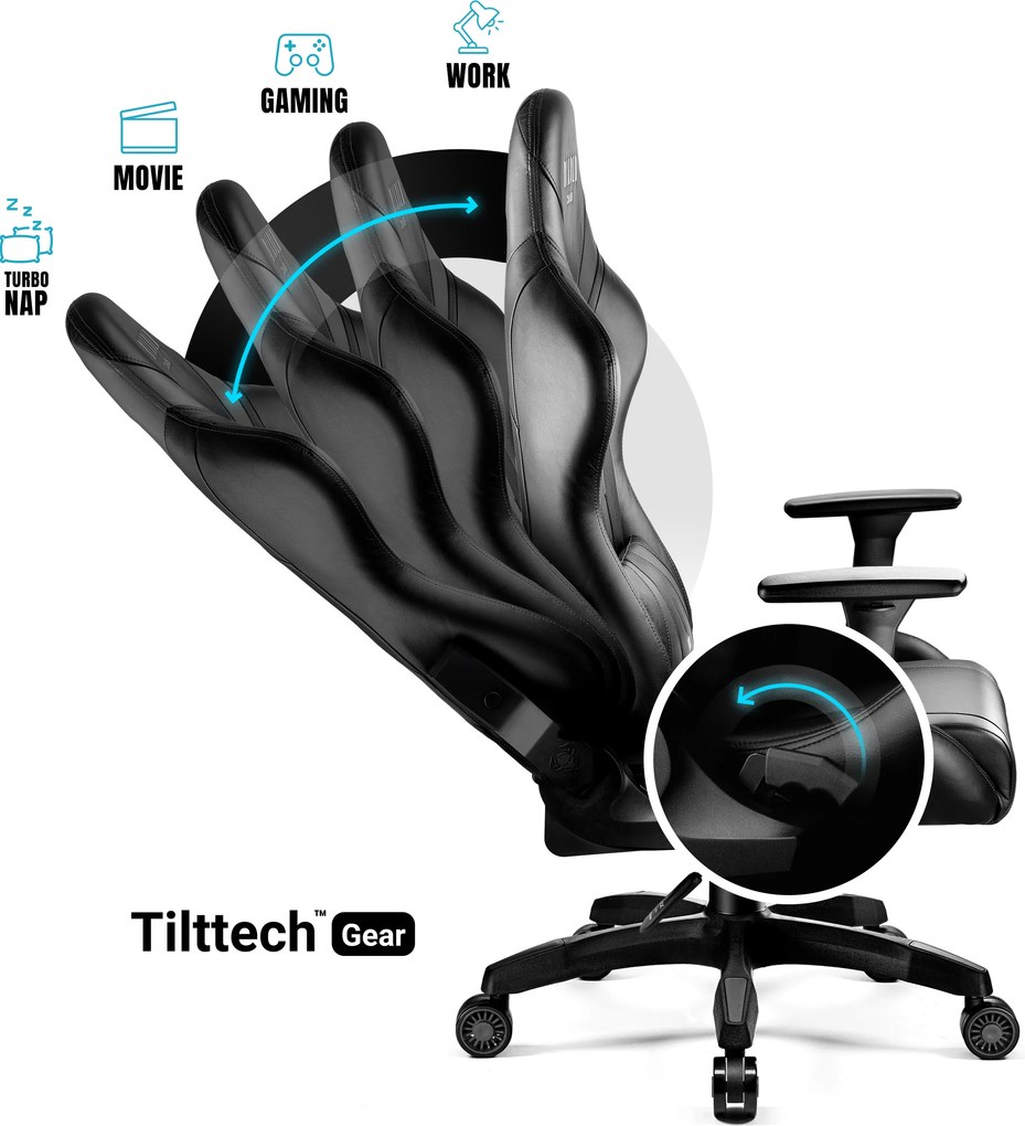 Gamer szék műbőr Normal Size, fekete: Diablo X-Horn 2.0