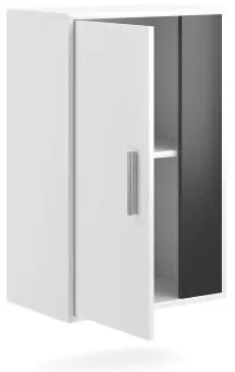 BRICK nappali szekrénysor fehér/fekete