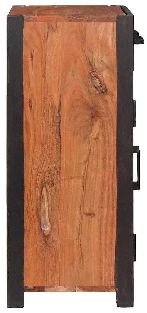 Széf 2 pcs Barna 110 x 30 x 75 cm Tömör akácfa