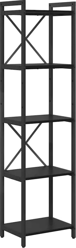 vidaXL Könyvespolc Fekete tölgy 40 x 30 x 155 cm Faanyag