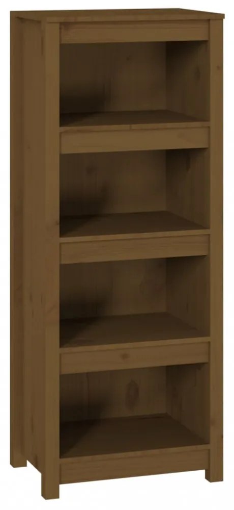 mézbarna tömör fenyőfa faliszekrény 50x35x125,5 cm