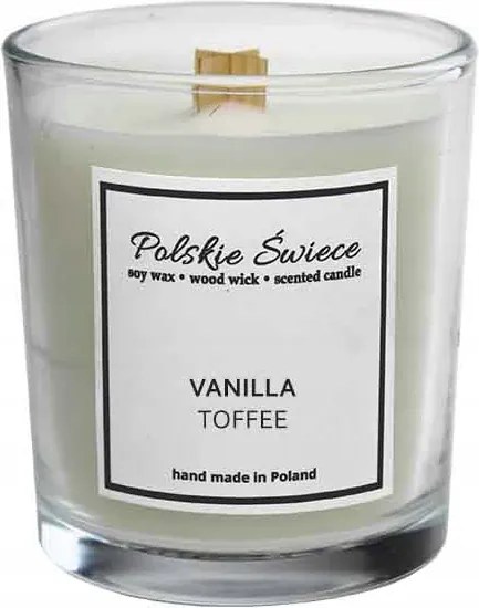 Szójagyertya fa kanóccal Vanilla Toffee