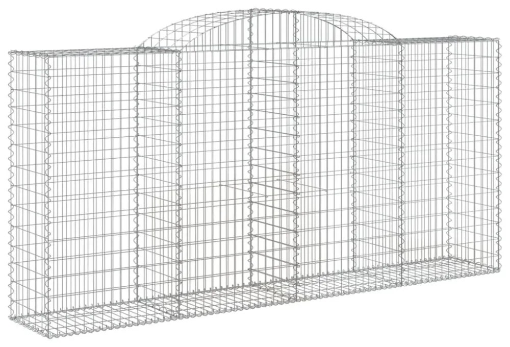 íves horganyzott vas gabion kosár 300 x 50 x 140/160 cm