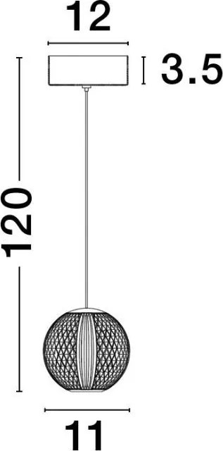 NOVA LUCE 9511010 BRILLANTE Egyágú Függesztett Lámpa Akril LED IP20