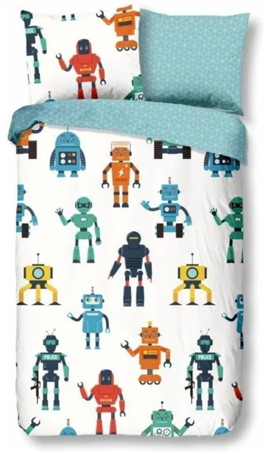 Robots gyermek pamut ágyneműhuzat garnitúra, 140 x 220 cm - Good Morning