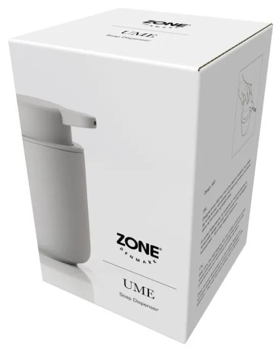 Soft Grey világosszürke, agyagkerámia szappanadagoló, 250 ml - Zone