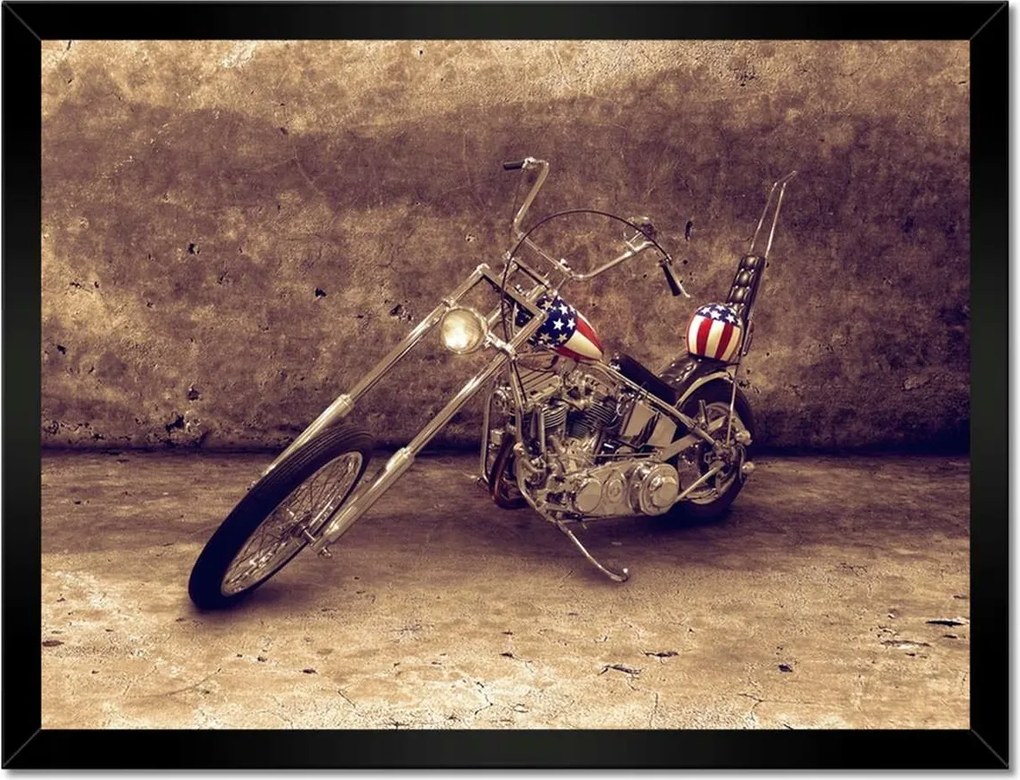 Poszterek keretben 40x30 Motorkerékpár szépia színben