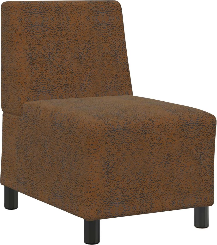 vidaXL | Fotel | párnával Barna 55 x 74 x 82 cm Műbőr velúr