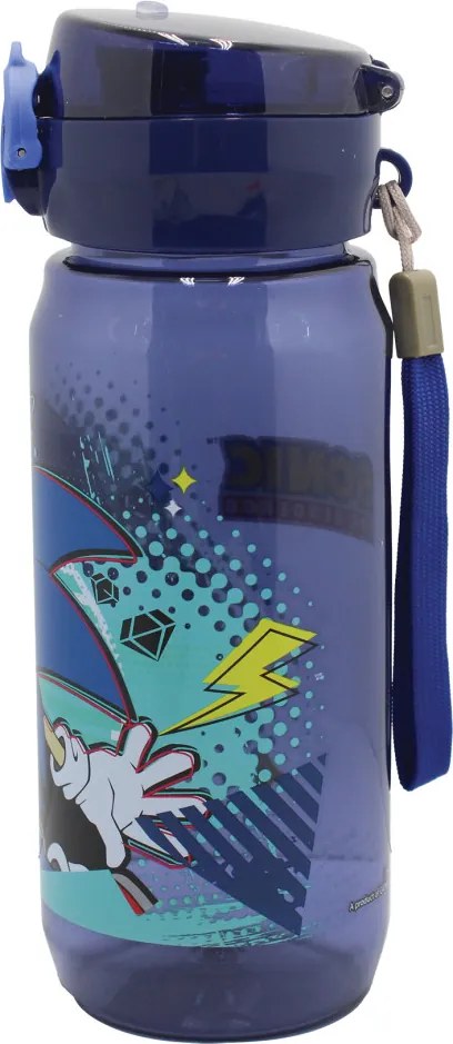 Sonic a sündisznó Thunder műanyag kulacs akasztóval 600 ml