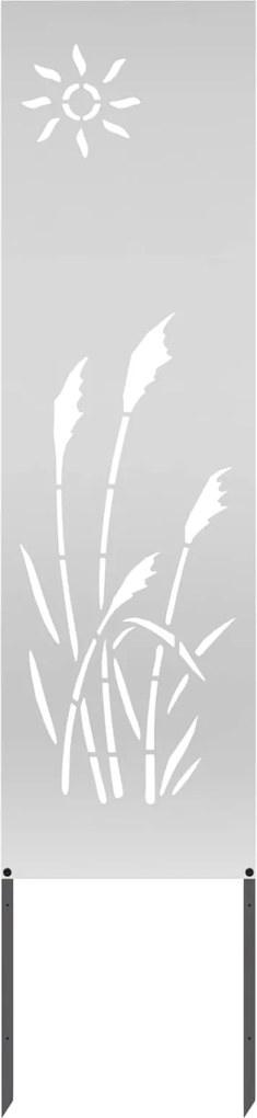 vidaXL Kertvédő vászon Ezüst 32 x 140 cm Horganyzott acél