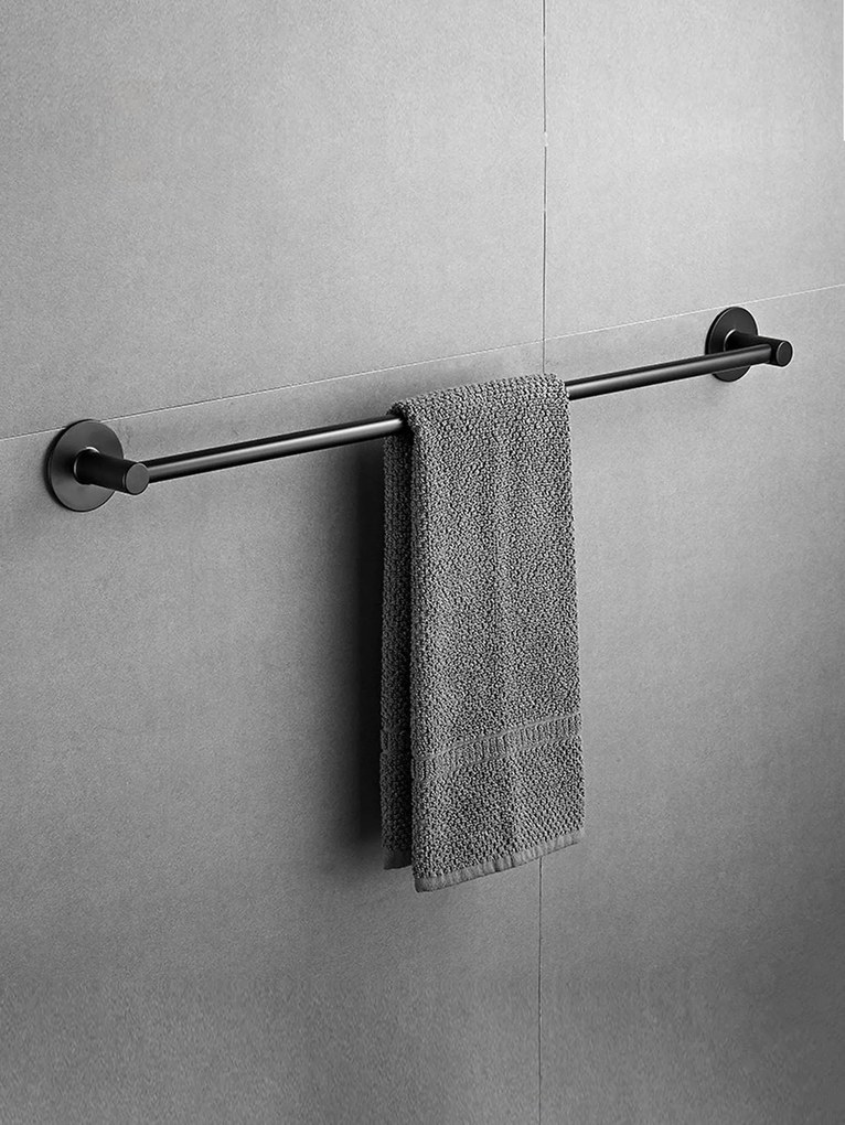 1DB Fekete Dupla Fürdőszobai Törölközőtartó Shein