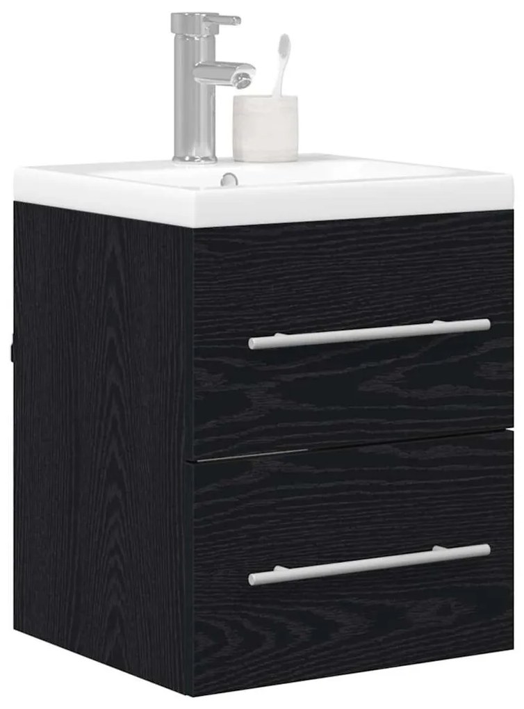 Fürdőszobai mosdószekrény Fekete tölgy 41 x 38,5 x 48 cm