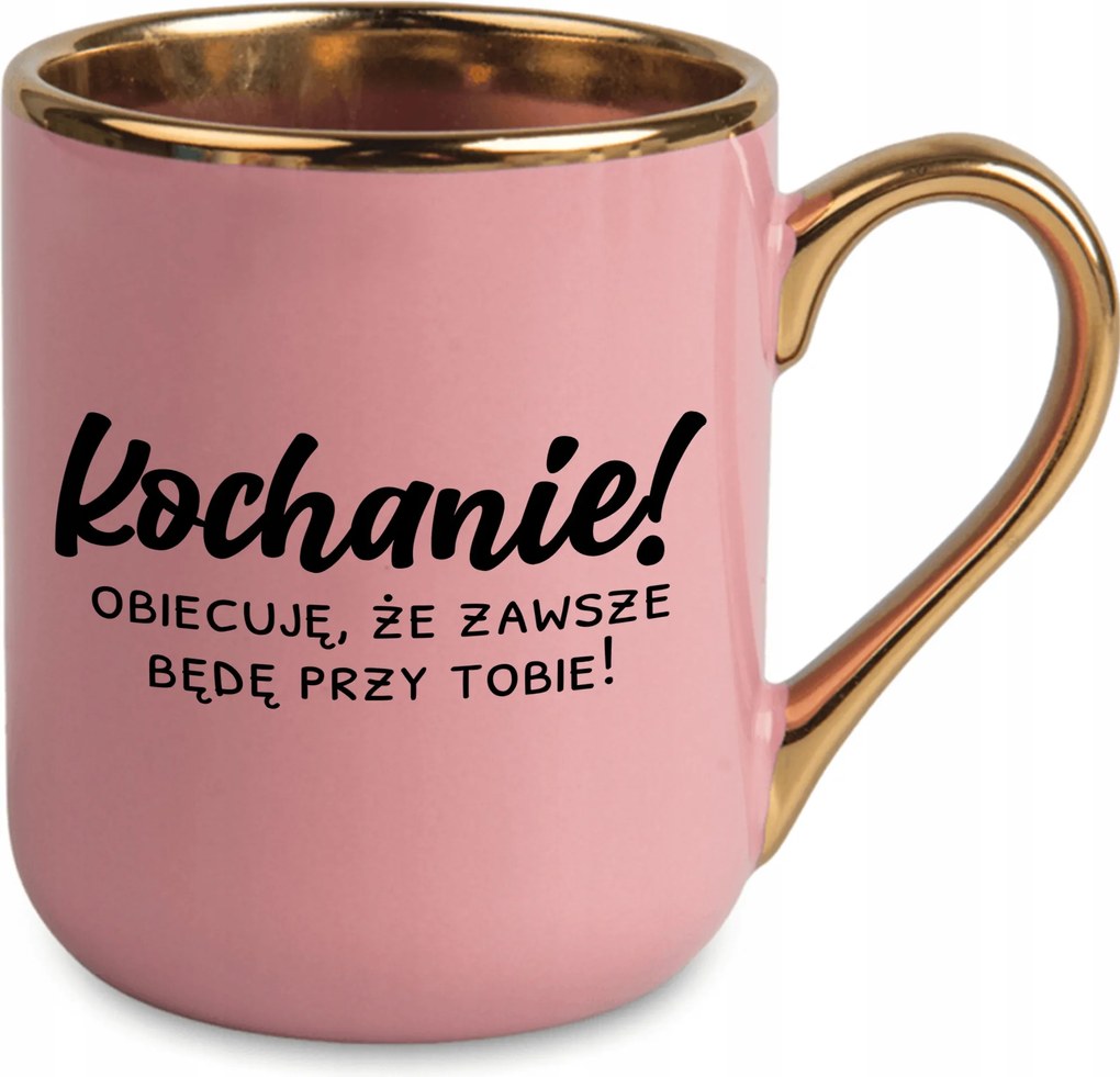 Bögre Elegáns Rózsaszín Pároknak Bájos Ajándék Mindig Melletted leszek