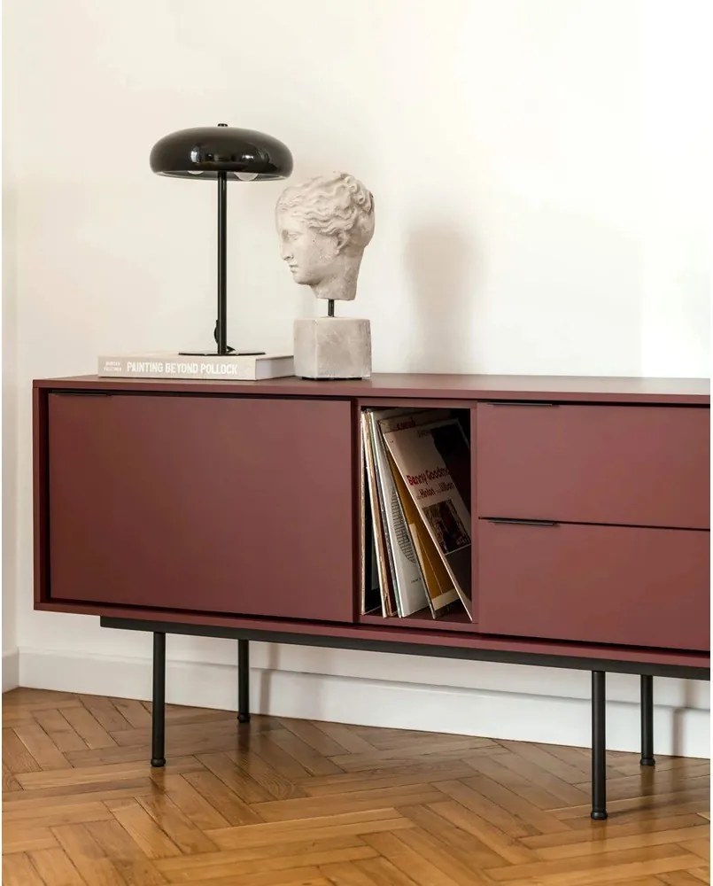 Borvörös TV-állvány 189x61x42 cm Mod – noo.ma