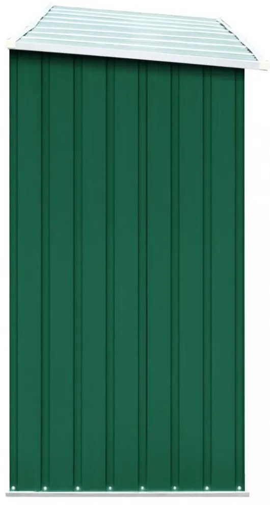 zöld horganyzott acél kerti tűzifatároló 330 x 84 x 152 cm