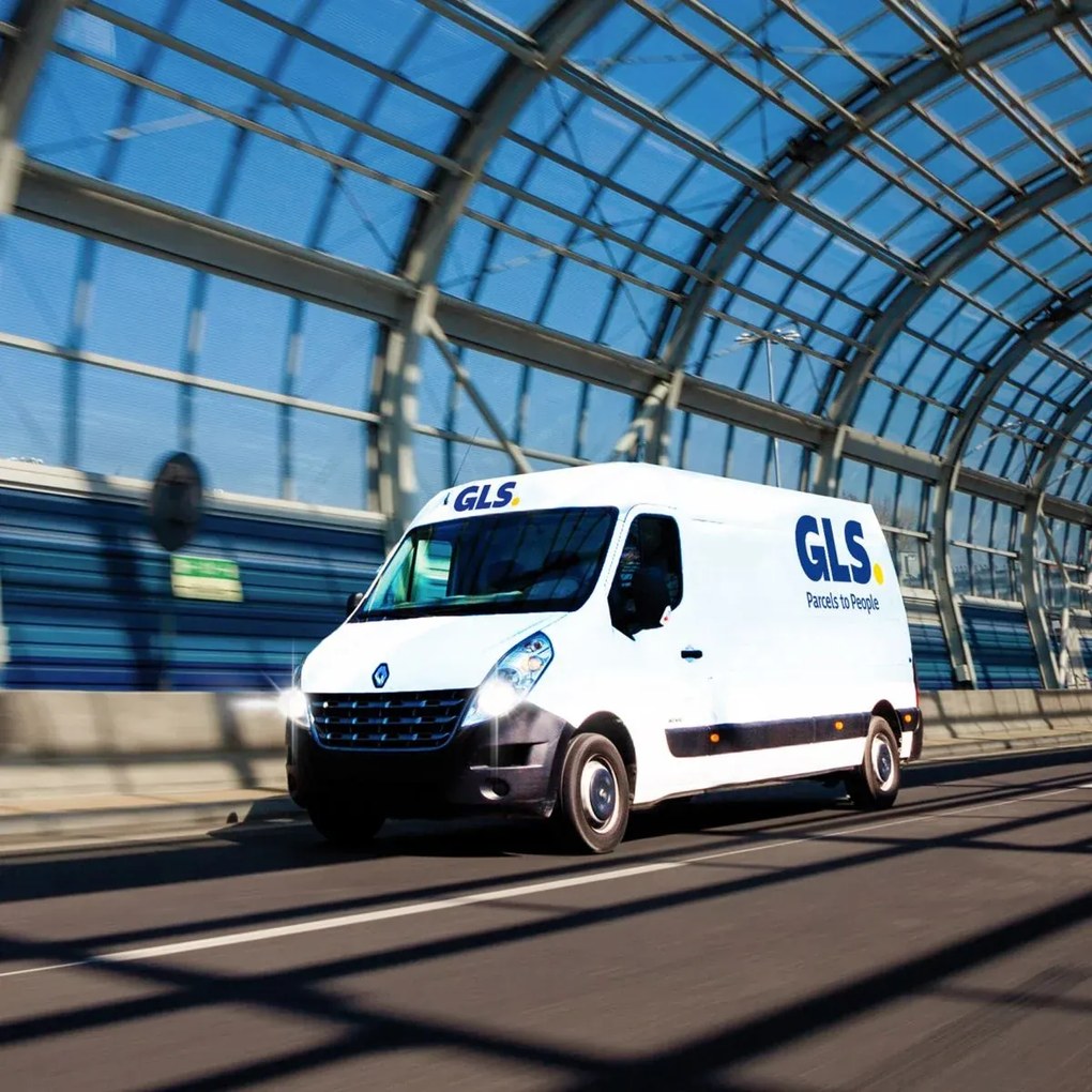 RAPPA Fém játékautó GLS nyitható ajtókkal - 14 cm