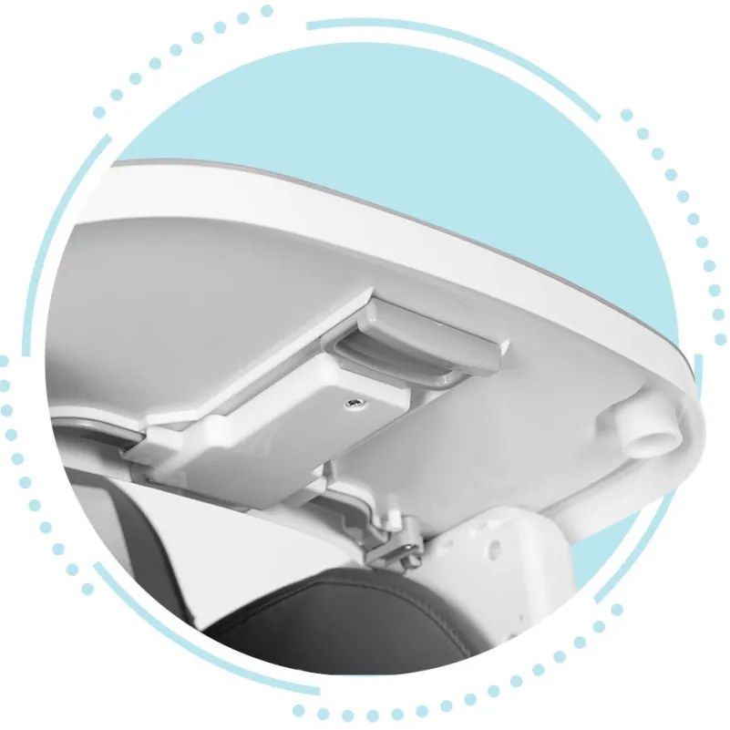 Összecsukható gyerek etetőszék 3 in 1 szürke