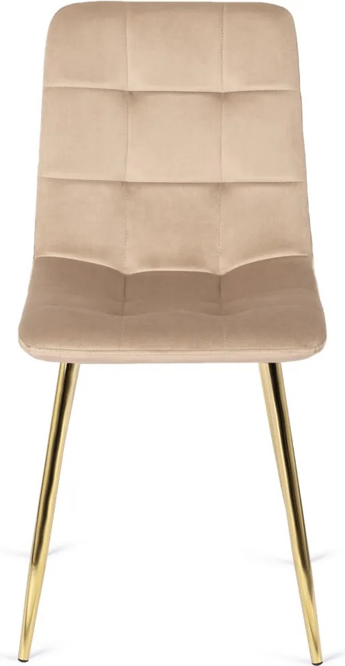 Szék krém színben, bársony kárpittal. YORK