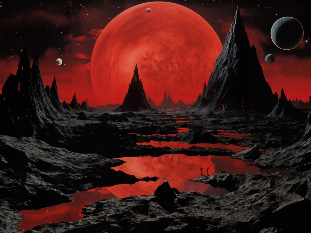 Poszter 40x30cm Telihold a távoli vidékeken