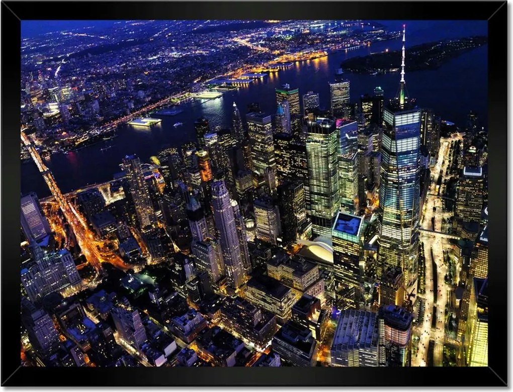 Poszterek keretben 40x30 New York felülnézet