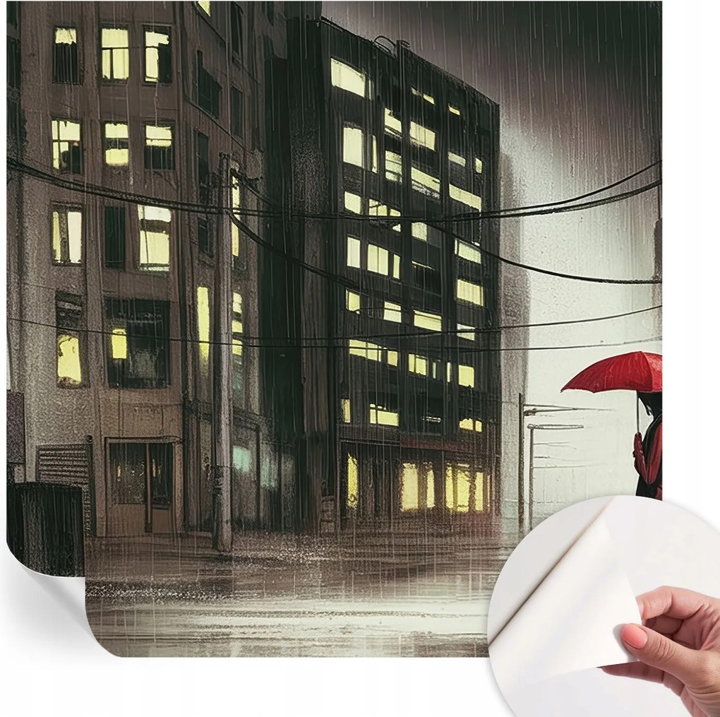 Dekoratív Öntapadós Tapéta Divatos Minták Eső város 250x250 cm