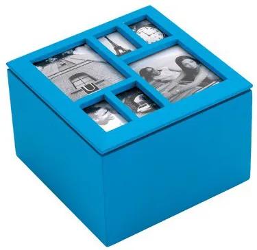Fa ékszerdoboz Umbra Multi Photo Box - kék