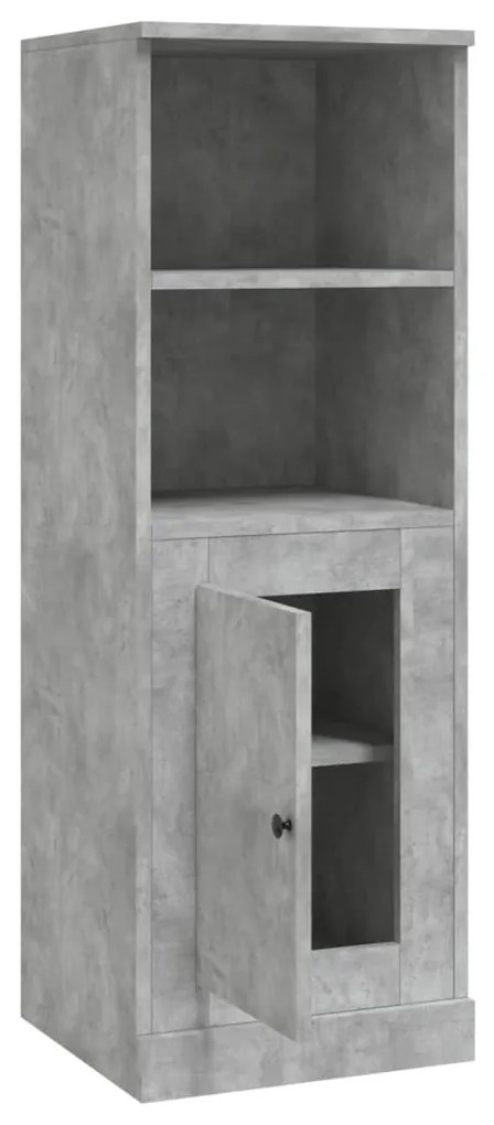 betonszürke szerelt fa magasszekrény 36x35,5x103,5 cm