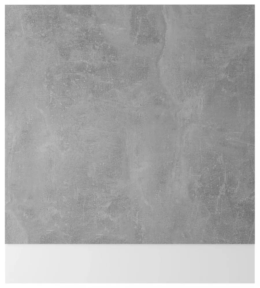 betonszürke szerelt fa mosogatógép-panel 59,5 x 3 x 67 cm