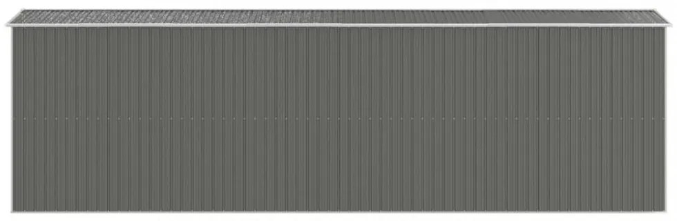 világosszürke horganyzott acél kerti fészer 192 x 689 x 223 cm