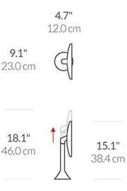 Kozmetikai tükör világítással-nagyítós (ötszörös) ø 20 cm Sensor – simplehuman