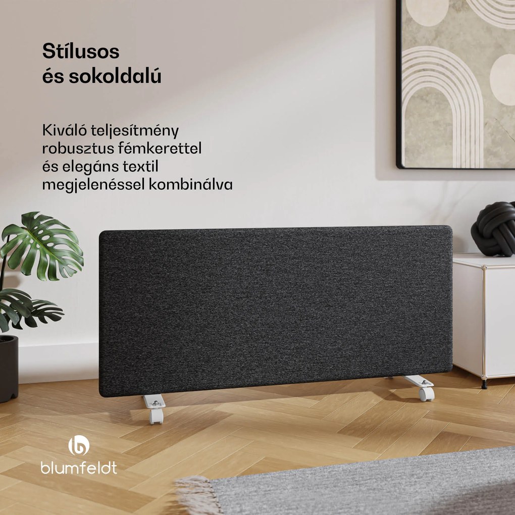 Blumfeldt ThermaTouch konvektor, 2 000 W, elegáns kialakítás, érintéses vezérlés, 20 m²-ig