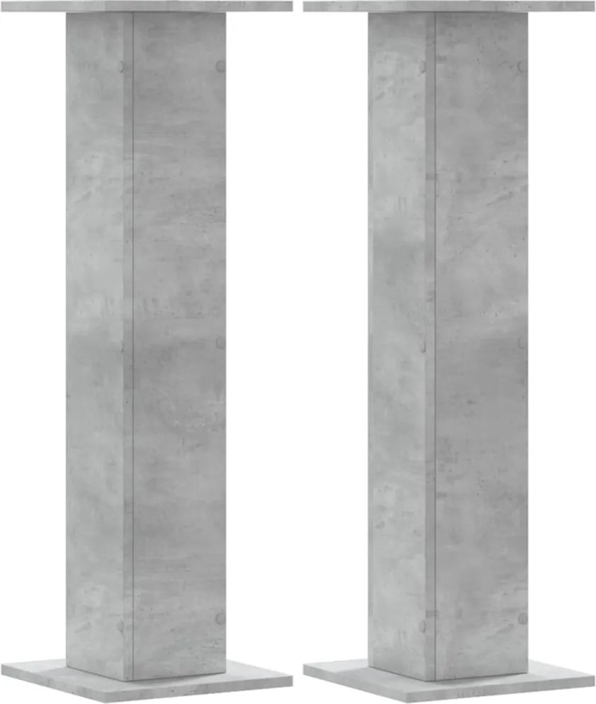 vidaXL 2 db betonszürke szerelt fa hangszóróállvány 30 x 30 x 95 cm