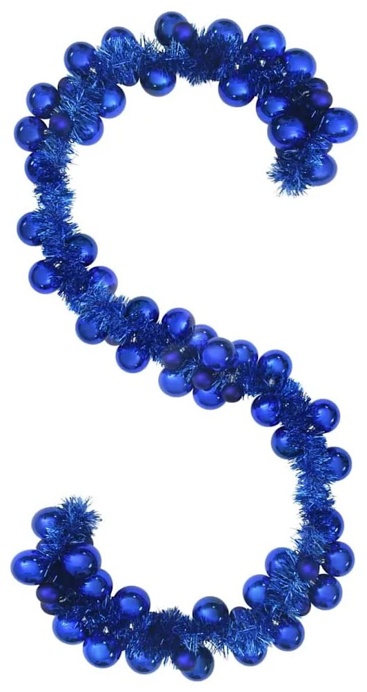 Karácsonyi gömb girland Kék 186 cm Polisztirol