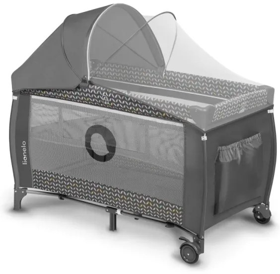 Lionelo - Utazóágy SVEN PLUS szürke