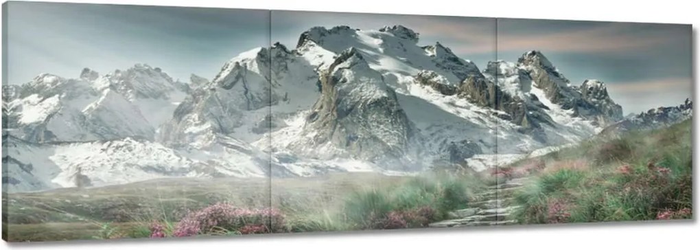 Vászonkép 90x30 Hegyi kilátás Tájkép Köd