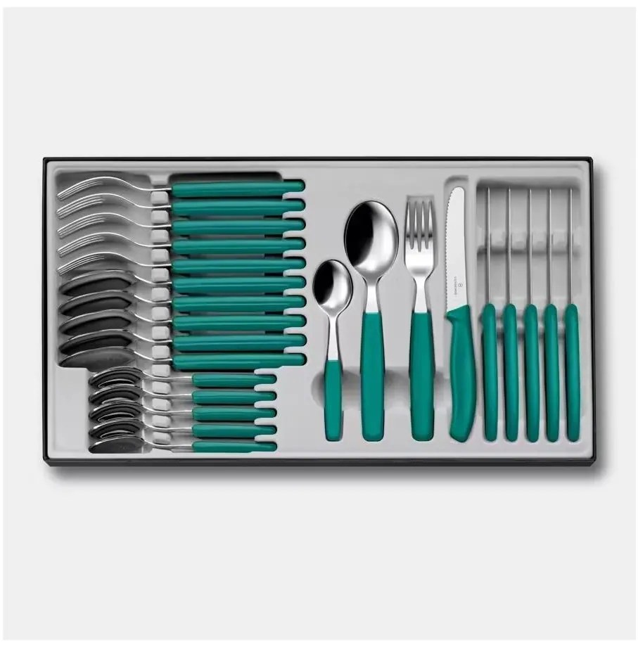 Victorinox - SWISS CLASSIC 24 darabos evőeszköz-készlet, türkiz