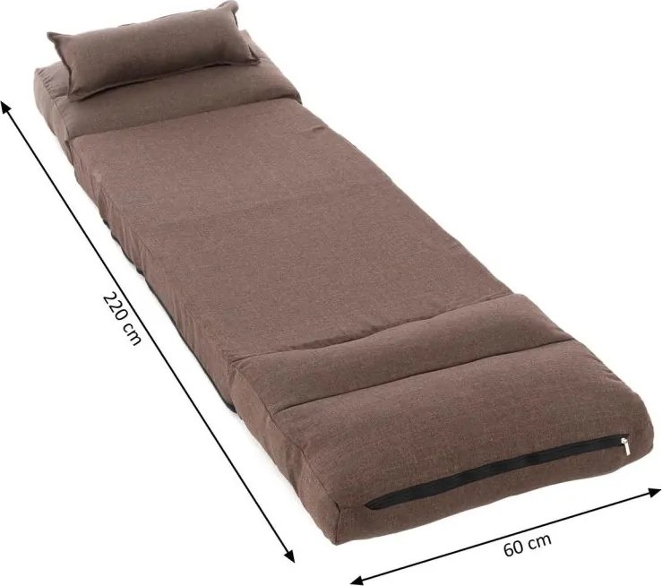 DIVERO TV fotel Relax Lounger Barna