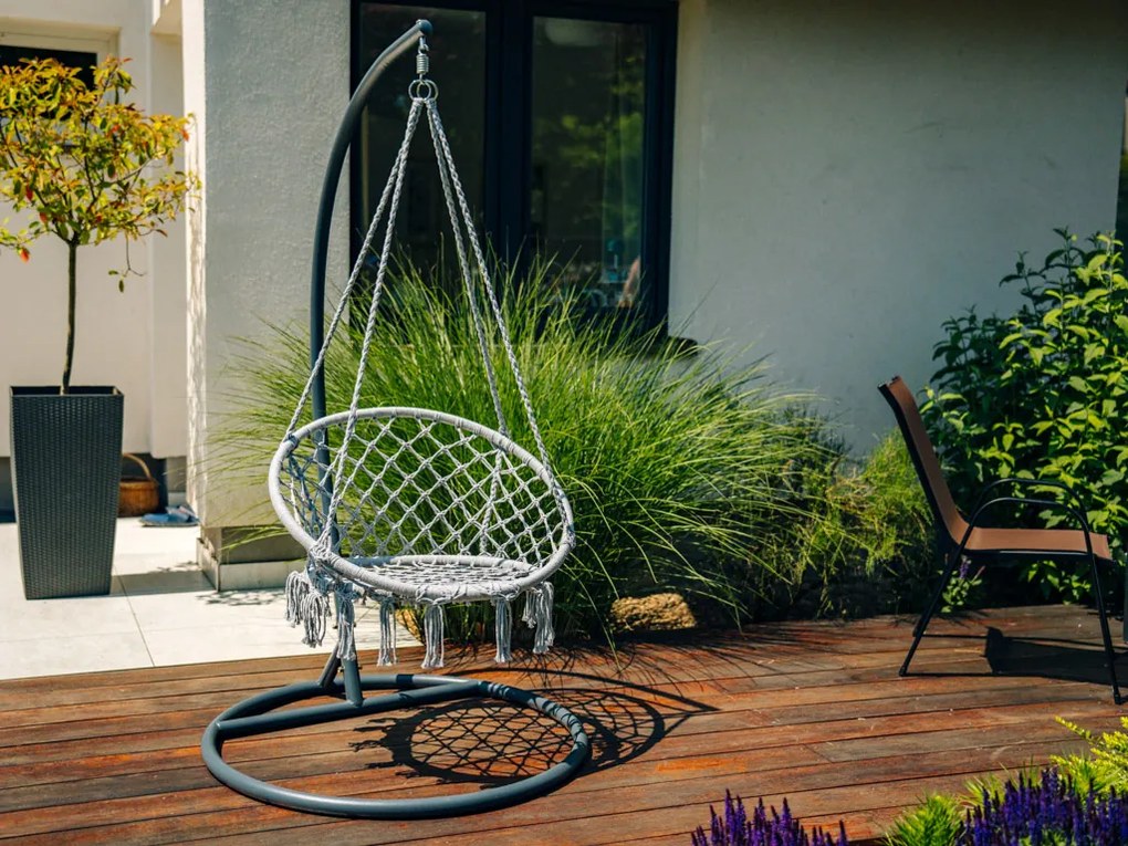 Szürke KOLUMBIA függőfotel állvánnyal