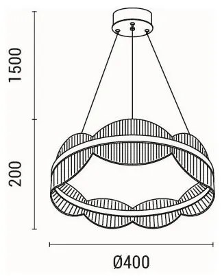 LED Csillár zsinóron FIRENZE LED/48W/230V 3000K