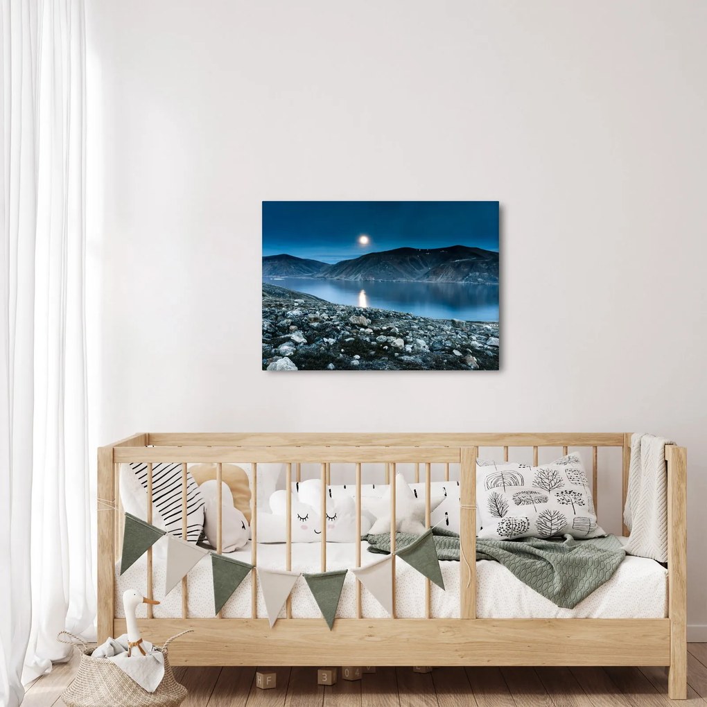 Egy éjszakai táj képe, Izland (70x50 cm)