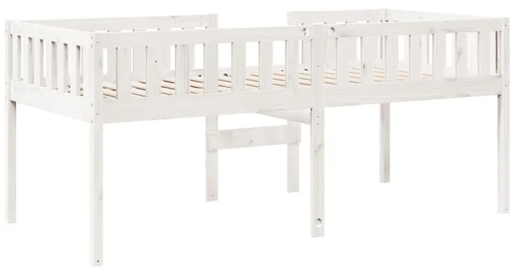 fehér tömör fenyőfa gyerekágy matrac nélkül 75 x 190 cm