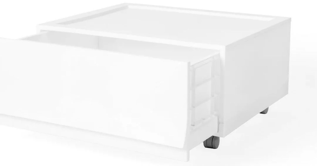 Wave Snow moduláris tárolódoboz kerekekkel 54,6 x43,4 x 22 cm, széles - 1 fiók - kerekek