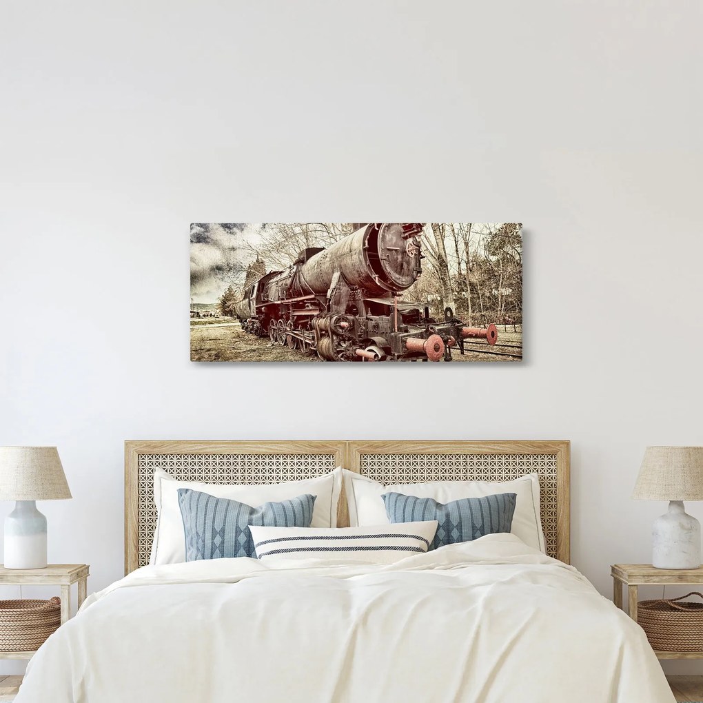 A mozdony történelmi képe (120x50 cm)