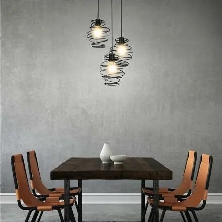 Briloner 4870-035 - Kábelen függő csillár, 3x E27/60W/230V