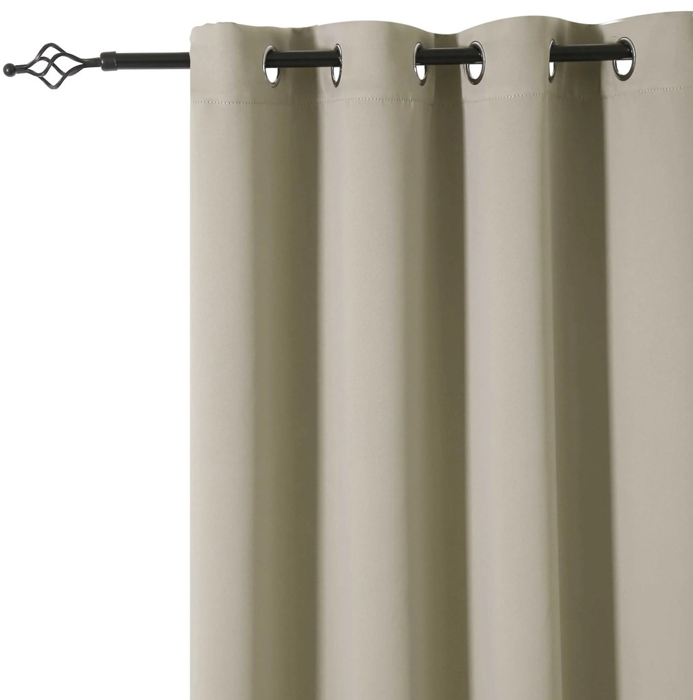 Bézs OXFORD függöny 140x250 cm Felfüggesztés: Hullámos sínszalag