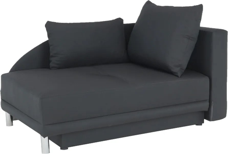 Kinyitható kanapé, szürke-fekete szövet, jobbos, LAUREL
