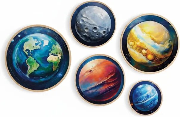 Tömörfa fa falikép, 43,5×43,5 cm – Yats-27