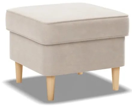 Uszak lábtartó, bársony, bézs