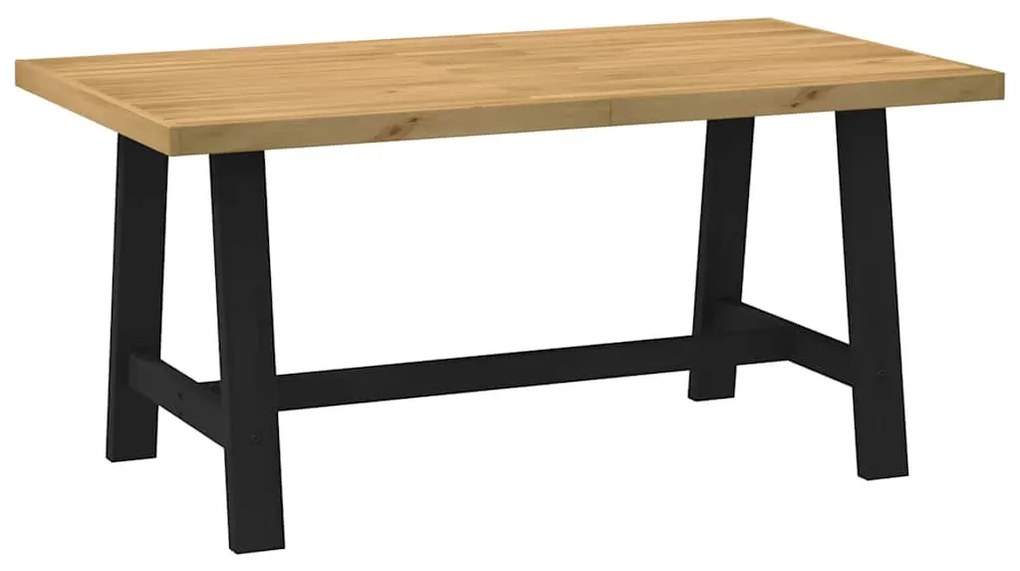 Étkezőasztal NOAIN A alakú lábak 160x90x75 cm tömör fa fenyőfa